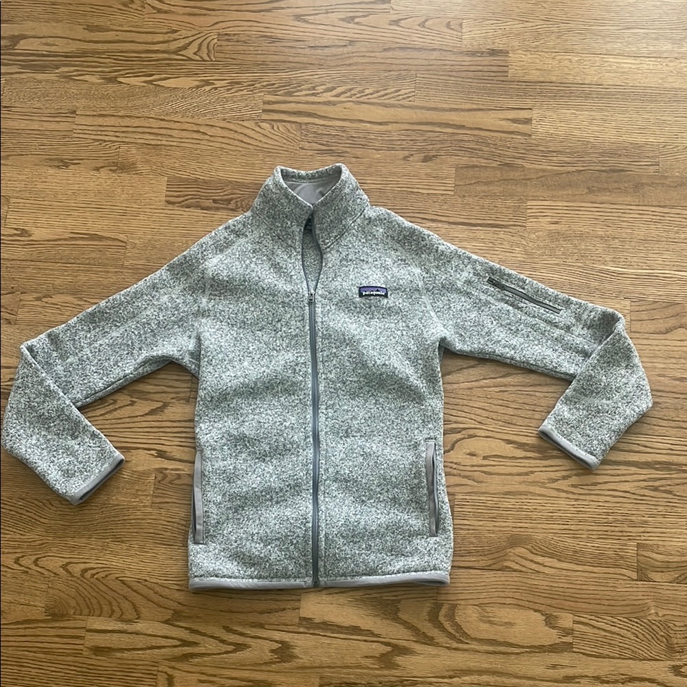 Patagonia Light Gray Zip-Up Fleece